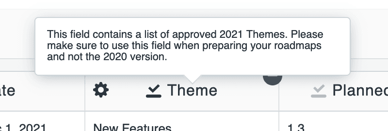 Field description